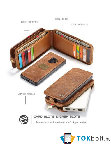 CaseMe notesz telefontok Samsung Galaxy S9 telefonhoz - FEKETE