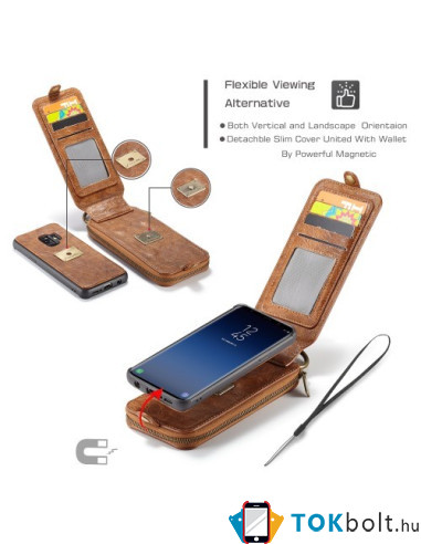 CaseMe notesz telefontok Samsung Galaxy S9 telefonhoz - FEKETE