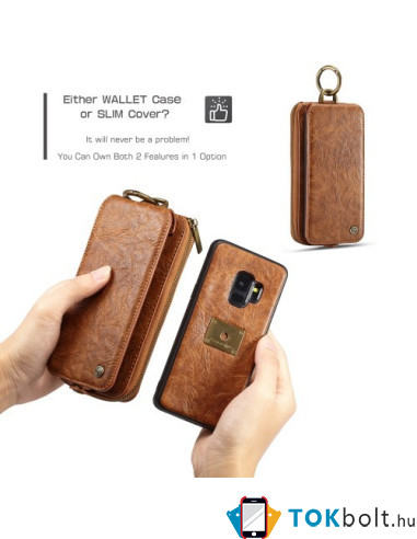 CaseMe notesz telefontok Samsung Galaxy S9 telefonhoz - FEKETE