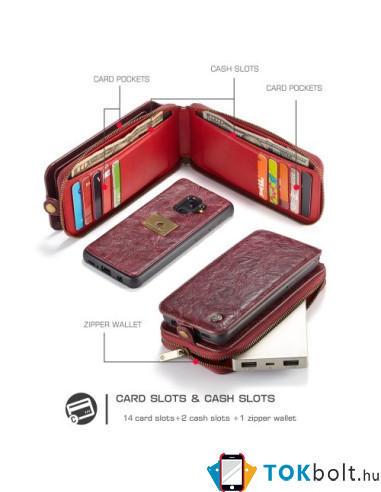 CaseMe notesz telefontok Samsung Galaxy S9 telefonhoz - PIROS