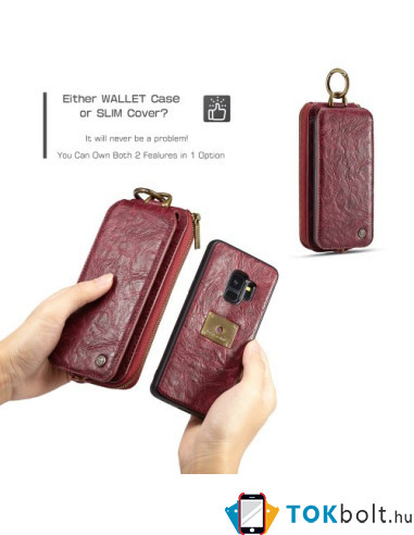 CaseMe notesz telefontok Samsung Galaxy S9 telefonhoz - PIROS