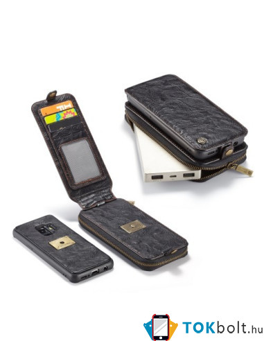 CaseMe notesz telefontok Samsung Galaxy S9 telefonhoz - FEKETE