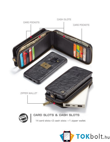 CaseMe notesz telefontok Samsung Galaxy S9 telefonhoz - FEKETE