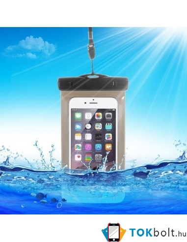 Vízálló mobiltelefon tartó 16.3 x 9 cm készülékekhez - FEKETE