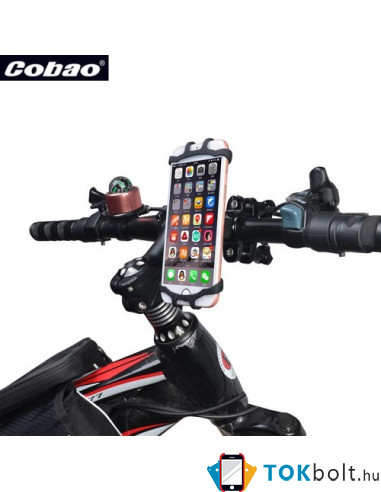 COBAO kormányra rögzíthető telefontartó 3-6 inches készülékekhez - FEKETE
