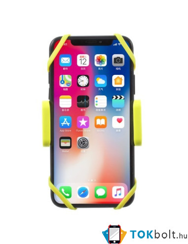 IDMIX DM05 kormányra rögzíthető univerzális telefontartó 4-10 cm széles készülékekhez - FEKETE
