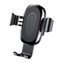 BASEUS univerzális teleszkópos műszerfalra rögzíthető wireless töltős autós tartó - FEKETE