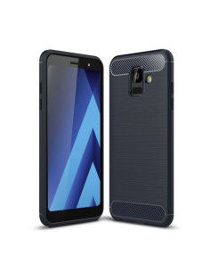 Samsung Galaxy A6 (2018) karbon mintás tok - KÉK