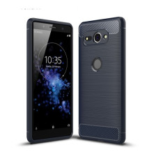 Sony Xperia XZ2 Compact karbon mintás tok - KÉK