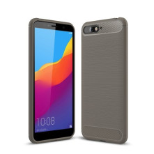 Huawei Y6 (2018) / Honor 7A karbon mintás tok - SZÜRKE