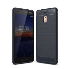 Nokia 2.1 karbon mintás tok - KÉK