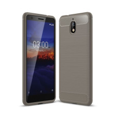 Nokia 3.1 karbon mintás tok - SZÜRKE