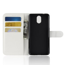 Oldalra nyíló tok Nokia 3.1 telefonhoz - FEHÉR