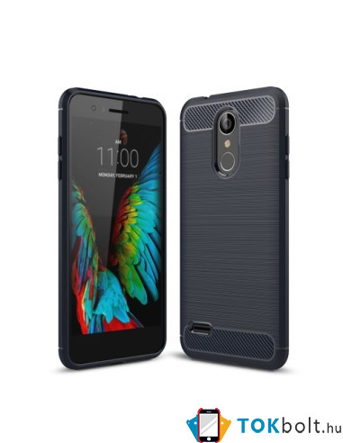 LG K8 (2018) karbon mintás tok - KÉK