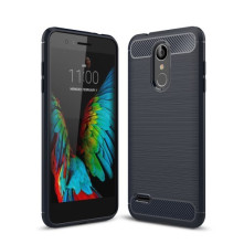 LG K8 (2018) karbon mintás tok - KÉK
