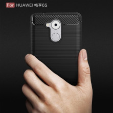 Huawei Enjoy 6s / Honor 6C karbon mintás tok - FEKETE