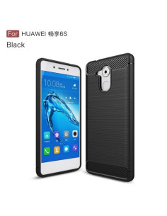 Huawei Enjoy 6s / Honor 6C karbon mintás tok - FEKETE