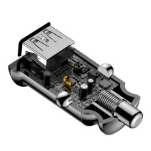 BASEUS intelligens mini univerzális szivargyújtós autós töltő gyorstöltő funkcióval DUAL USB - FEKETE