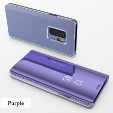 Flip telefontok átlátszó előlappal Samsung Galaxy S9 készülékhez - LILA