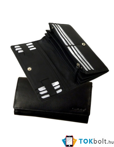 LandLeder nagyméretű pénztárca - 19x10 cm - FEKETE - 0180-20