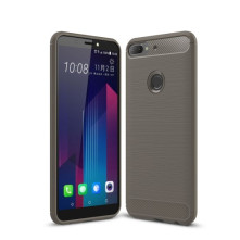 HTC Desire 12 Plus karbon mintás tok - SZÜRKE