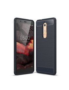 Nokia 5.1 karbon mintás tok - KÉK