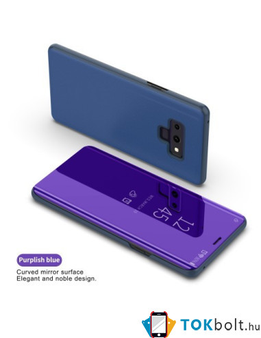 Flip telefontok átlátszó előlappal Samsung Galaxy Note 9 készülékhez - SÖTÉTLILA