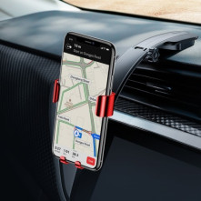 BASEUS Metal Age Gravity autó műszerfalra rögzíthető univerzális telefon tartó - PIROS