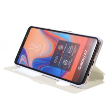 Két ablakos tok Samsung Galaxy A7 (2018) telefonhoz - FEHÉR