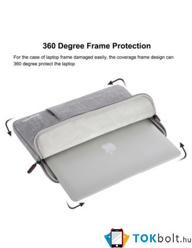 HAWEEL univerzális vízhatlan, ütéselnyelő tok max. 15 colos laptop / notebook készülékekhez - SZÜRKE