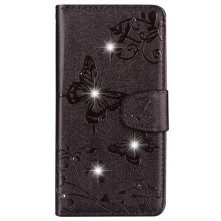Tükrös csillámos telefontok Samsung Galaxy S9 Plus telefonhoz - FEKETE