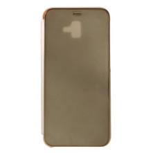 Flip telefontok átlátszó előlappal Samsung Galaxy J6 Plus készülékhez - ARANY