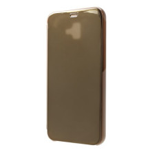 Flip telefontok átlátszó előlappal Samsung Galaxy J6 Plus készülékhez - ARANY
