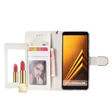Tükrös csillámos telefontok Samsung Galaxy A8 (2018) telefonhoz - FEHÉR