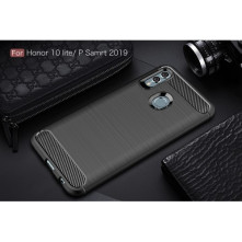 Huawei P Smart (2019) / Honor 10 Lite karbon mintás tok - FEKETE