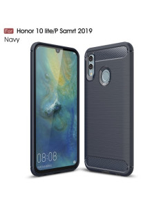 Huawei P Smart (2019) / Honor 10 Lite karbon mintás tok - KÉK