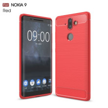 Nokia 8 Sirocco karbon mintás tok - PIROS