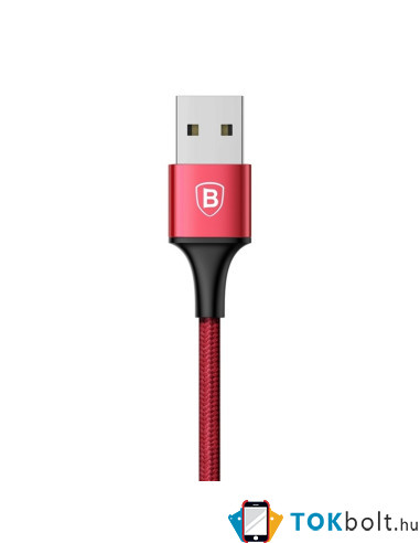 Baseus Speed Series 1.2m 3A (1 x 8pin + 1 x Micro USB + 1 x Type-C to USB) adatkábel és töltőkábel - PIROS