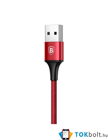 Baseus Speed Series 1.2m 3A (1 x 8pin + 1 x Micro USB + 1 x Type-C to USB) adatkábel és töltőkábel - PIROS