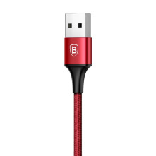 Baseus Speed Series 1.2m 3A (1 x 8pin + 1 x Micro USB + 1 x Type-C to USB) adatkábel és töltőkábel - PIROS
