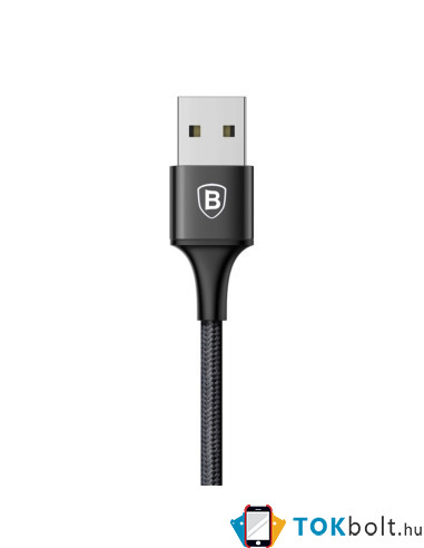 Baseus Speed Series 1.2m 3A (1 x 8pin + 1 x Micro USB + 1 x Type-C to USB) adatkábel és töltőkábel - FEKETE
