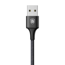 Baseus Speed Series 1.2m 3A (1 x 8pin + 1 x Micro USB + 1 x Type-C to USB) adatkábel és töltőkábel - FEKETE