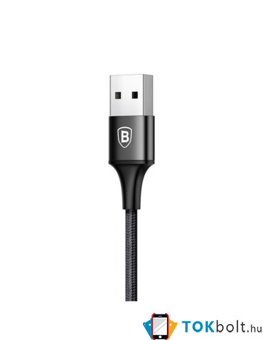 Baseus Speed Series 1.2m 3A (1 x 8pin + 1 x Micro USB + 1 x Type-C to USB) adatkábel és töltőkábel - FEKETE