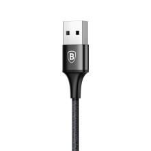 Baseus Speed Series 1.2m 3A (1 x 8pin + 1 x Micro USB + 1 x Type-C to USB) adatkábel és töltőkábel - FEKETE