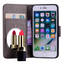 Tükrös csillámos telefontok iPhone 8 / iPhone 7 telefonhoz - FEKETE