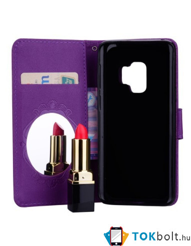 Tükrös csillámos telefontok Samsung Galaxy S9 telefonhoz - LILA