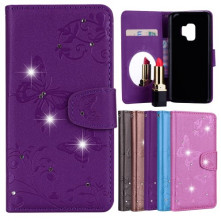 Tükrös csillámos telefontok Samsung Galaxy S9 telefonhoz - LILA