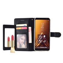 Tükrös csillámos mobiltok Samsung Galaxy A6 Plus (2018) telefonhoz - FEKETE