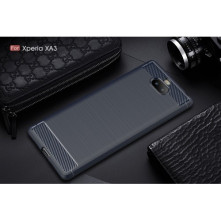 Sony Xperia 10 karbon mintás tok - KÉK