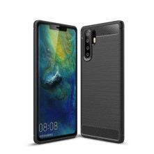 Huawei P30 Pro karbon mintás tok - FEKETE